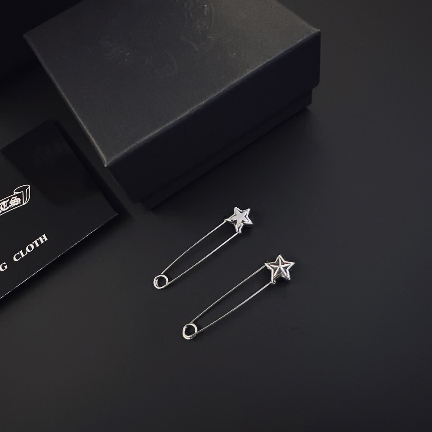 Chrome Hearts Silver Star Safety Pins